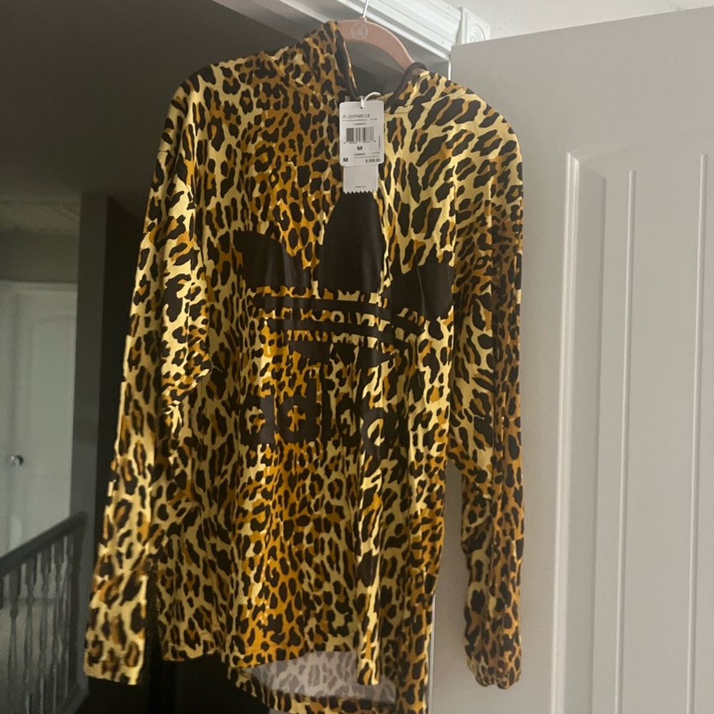 Jeremy Scott x adidas leopard hoodie shirt